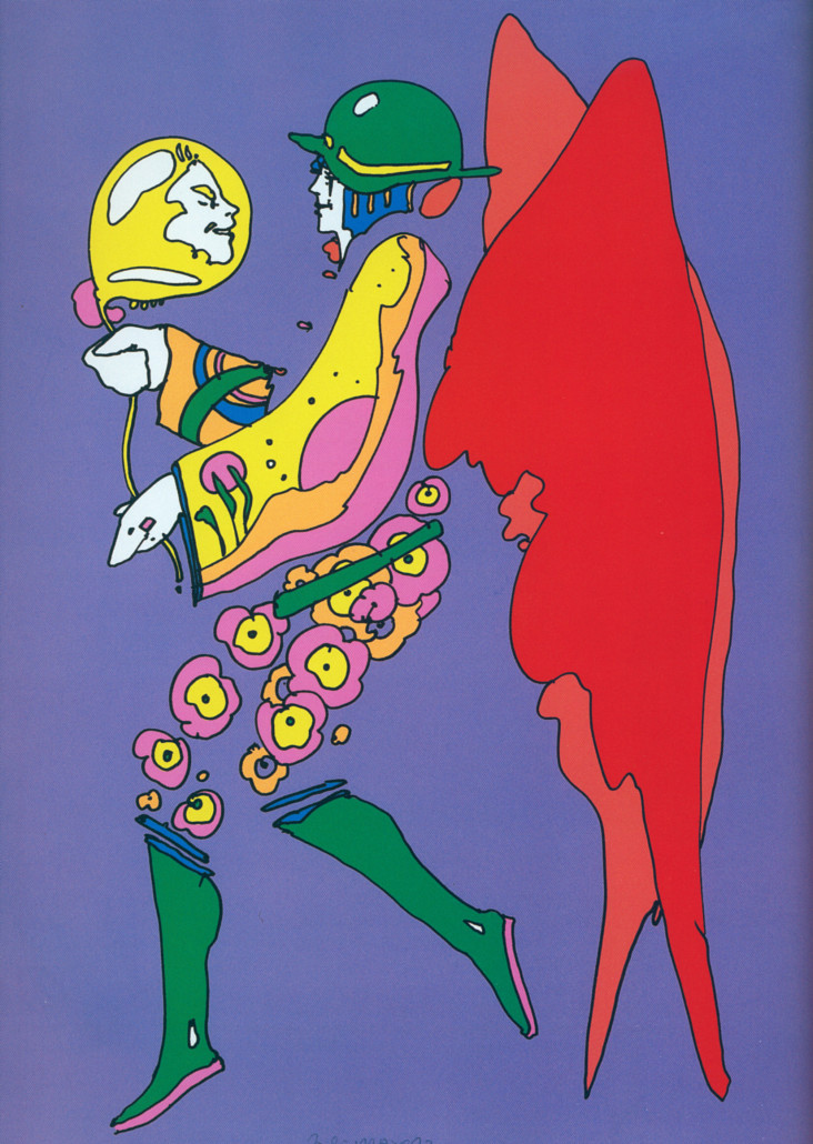 Peter Max, Tip Toe Floating, 1972, serigraph; courtesy The Art of Peter Max, Abrams, New York.