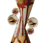 Yo-yo vase in Coral Firs pattern