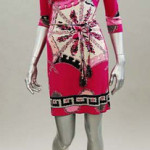 Late 1960s Emilio Pucci printed silk jersey cocktail dress in hot and pale pink, estimate $260-$350.