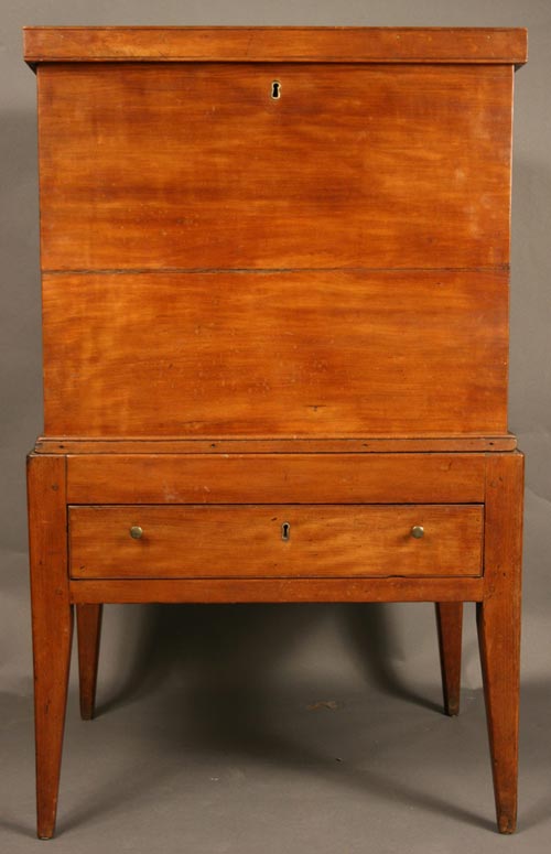 There are several lots of early Southern furniture in the sale, including this Federal cherry sugar chest attributed to Middle Tennessee.