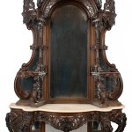 J. & J.W. Meeks pierce-carved marble-top rosewood etagere, with original finish (est. $45,000-$65,000).
