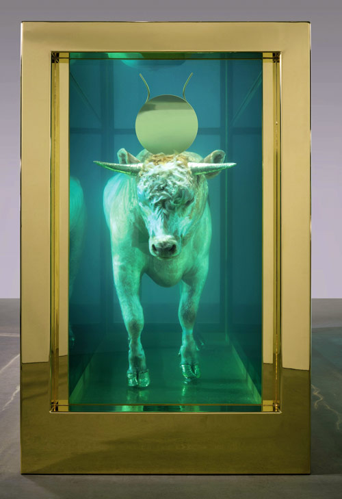 Damien Hirst, The Golden Calf, £10.3 million, Sotheby’s, London, Sept. 16. Courtesy Sotheby’s. Today’s rate is: £1 = $1.79.