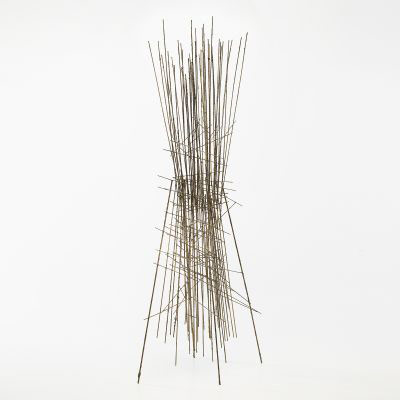 Harry Bertoia untitled (Wire Construction) USA, c. 1965 brass-coated steel 13 w x 12 d x 40 h inches Estimate: $40,000–50,000