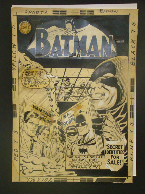 Carmine Infantino's dramatic cover art for Batman #173 (August 1965)  topped $38,420. Image courtesy Philip Weiss Auctions.