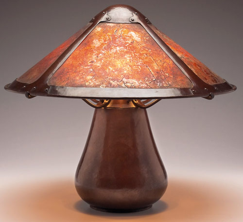 Large-form Dirk Van Erp table lamp ($15,600). Image courtesy Treadway Toomey.