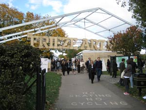 The entrance to the Frieze Art Fair in Regent's Park, London on October 17. Image Auction Central News.