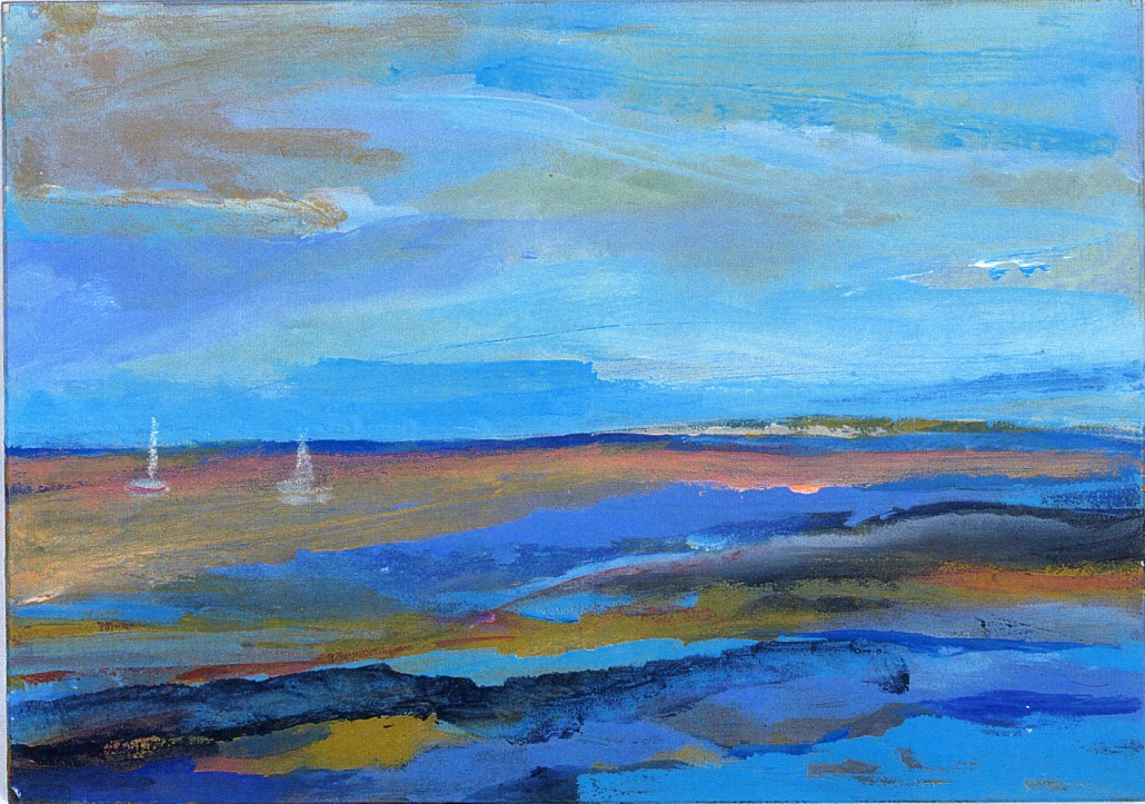 No matter the weather, Bolmeier enjoyed painting at Provincetown, where she said the light is wonderful. Image courtesy of the artist.