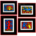 Keith Haring. Untitled Litho. 11 inches by 14 3/4 inches - 28 inches by 37 inches. 1987. Edition PP. Custom framed as shown. Estimate $48,000 - $55,000. Image courtesy Abercrombie Auctions International.