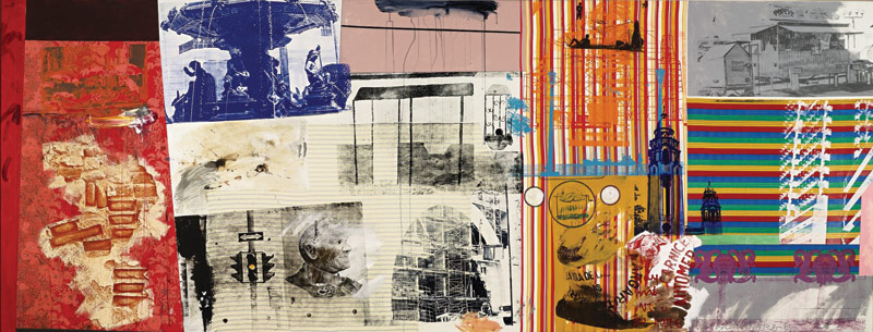 Robert Rauschenberg’s Primo Calle/Roci Venezuela — In this piece, the artist’s deep love of photography is evident. This work sold in November 2007 for $2,617,000 at Sotheby’s New York Contemporary Art Evening. Image courtesy of Sotheby’s.