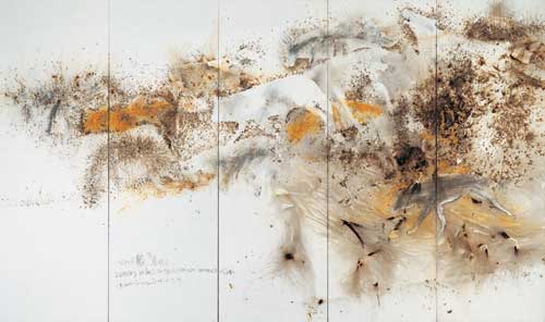 Cai Guo Qiang's  Descending Wolves blew bidding to $903,995, the top price at Ravenel Art's recent auction. Image courtesy Ravenel.