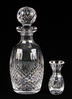 A Waterford crystal decanter in the Colleen pattern, to be offered by Susanin's Auctions Jan. 10, 2009. Click the image above to view this item and register to bid live online.