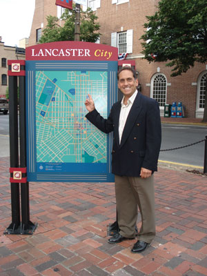 Barn Star's Frank Gaglio in historic Lancaster, Pa., site of a new December antiques show. Image courtesy Barn Star Productions.