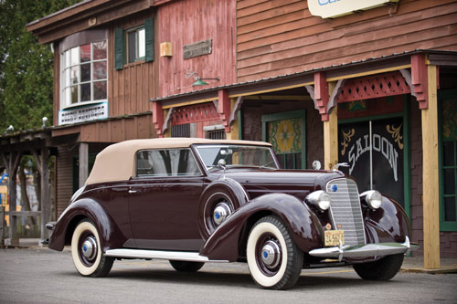 1937 Lincoln Convertible Victoria by Brunn, estimate: $130,000-$180,000. Photo by Simon Clay. Image courtesy RM Auctions.