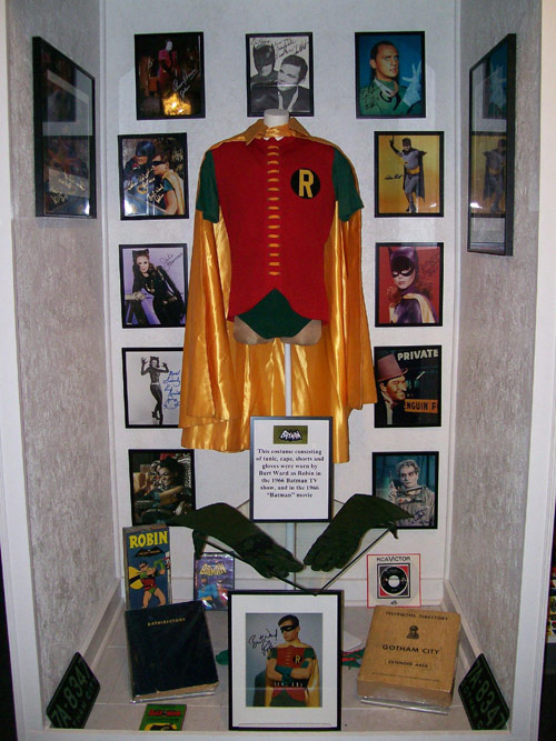 The very costume Burt Ward wore as Robin on the '60s TV show Batman, to be sold March 14. Image courtesy Philip Weiss Auctions.