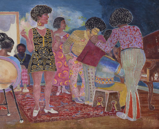 Palmer Hayden, 'The Session,' circa 1970, oil on canvas, 27x34 inches. Image courtesy M. Hanks Gallery.