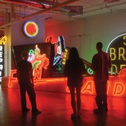 The Museum of Neon Art preserves classic signs of the past and organizes exhibitions by contemporary artists. Courtesy Museum of Neon Art, Los Angeles, image by Tom Zimmerman.