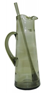 No alcoholic drink epitomized the modern lifestyle of the 1950s and ’60s like the martini. Tiffin made several sizes of Martini Jugs, this one in smoke with Tiffin Optic. Image by Tom Hoepf.