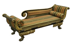 New York furniture makers produced many Empire sofas in the 1820s, but few as elegant as this example to be sold Feb. 8 by Jenack Auctioneers. Image courtesy Jenack Auctioneers & Appraisers.