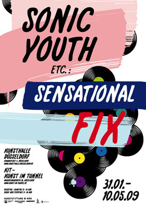 Sonic Youth exhibition poster. Image courtesy Kunsthalle Dusseldurf and KIT.