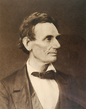 The negative used to make this 1880s photographic print of Abraham Lincoln has been restored and is on display at the George Eastman House museum. Image courtesy of Early American and LiveAuctioneers.com Archive.