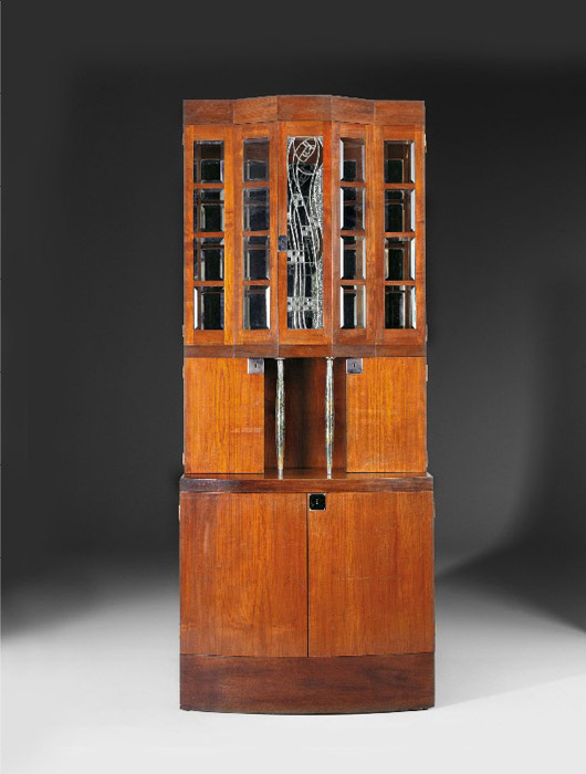 Wolfgang Bauer, a Vienna-based dealer in Modernist design, will be showing this fine cherry and walnut drawing-room cabinet by Viennese Modernist designer Kolomon Moser at the new 20th century Design section of TEFAF. Image courtesy TEFAF.