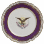 This plate is from the original White House set of dishes used by President Abraham Lincoln. It sold recently at Cowan's Auctions in Cincinnati for $14,100, even though it has a chip on the edge.