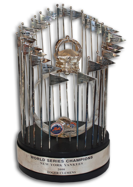Roger Clemens' World Series Trophy in Grey Flannel's Apr. 29 auction