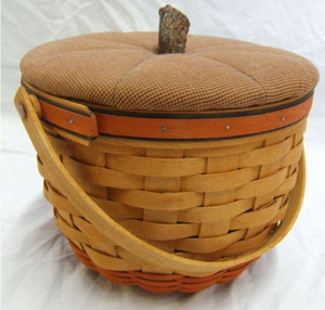Longaberger Pumpkin combo basket. Image courtesy LiveAuctioneers.com Archive.