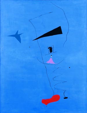 A fine artwork such as Joan Miro's 1927 oil on canvas titled Blue Star would find many suitors if ever offered as collateral. Privately owned, it sold at auction in Dec. 2007 for $11.8M. Image courtesy LiveAuctioneers Archive and European Evaluators LLC.