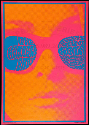Poster for Chambers Bros. concert, 1967, art by Victor Moscoso. Image courtesy LiveAuctioneers Archive.