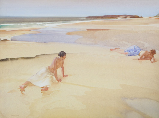 'Imitating Mermaids', a watercolor by Sir William Russell Flint, that fetched £31,000 at Woolley & Wallis' most recent picture sale.