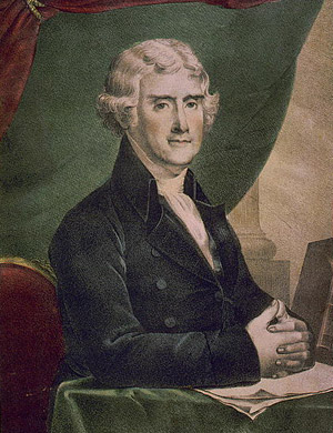 Thomas Jefferson. lithographed and published by H. Robinson, N.Y. & Washington, D.C. Library of Congress Collection.
