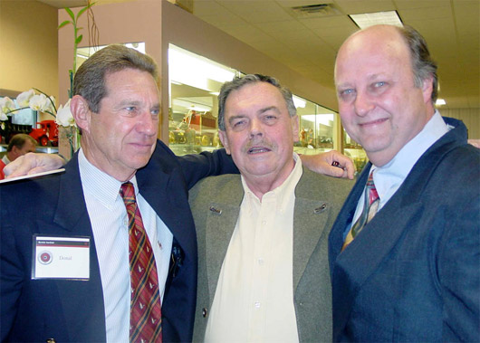Three pillars of the toy-collecting community: (left to right) Don Markey, Dick Ford and Rich Bertoia. Photo copyright Catherine Saunders-Watson.