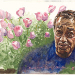 Portrait of Duke Ellington by Tony Bennett. Circa 1993, watercolor and graphite on paper. Courtesy National Portrait Gallery, Smithsonian Institution; Gift of Tony Bennett.