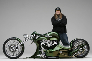 The Smackdown, 2006, from Tommy Graves Customs, Jeffersonville, Vt. On loan from Tommy and Julie Graves to the Full Throttle: Vintage Motorcycles, Custom Choppers and Racing Machines exhibition at the Shelburne Museum, May 17 through Oct. 25, 2009. Image courtesy Shelburne Museum.