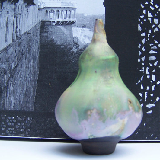 An unusual pale glaze distinguishes this undulating Cabat vase. Courtesy Bruce Block.