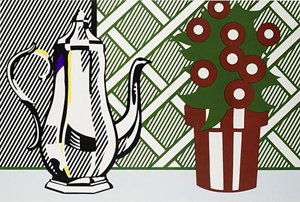 Roy Lichtenstein, Still Life with Pitcher and Flower, 1974. Estimate $14,000-$18,000. Image courtesy LiveAuctioneers.com/Santa Monica Auctions.