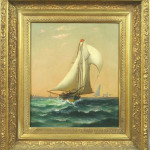 Ships in New York Harbor, William Torgerson, estimate $10,000-$15,000. Image courtesy LiveAuctioneers.com and Kaminski's.