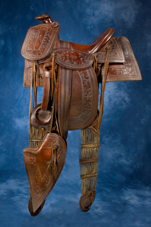 1880s Archibald Philip Primrose Main &Winchester saddle (estimate available upon request). Image courtesy Cody Old West Auction.