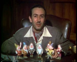Walt Disney appeared in a 1937 theatrical trailer for his animated feature 'Snow White and the Seven Dwarfts.' Image courtesy Wikimedia Commons.