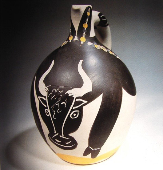 Picasso was bullish on art pottery. This jug is number 11 of an edition of 100 issued in 1955. Image courtesy Clark Cierlak Fine Arts.