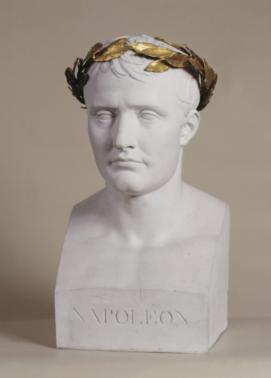 Portrait bust of Napoléon I Bisque with gilded bronze After Antoine-Denis Chaudet c. 1810. All photos © Photo12.com – Pierre-Jean Chalençon. All rights reserved.