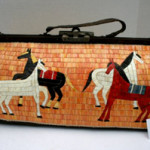 Old Reservation Era Indian doctor's bag fully quill-decorated on both sides. One side features Indian coup ponies; the other depicts a chief and warrior Indians on horseback. Estimate $40-$500. Image courtesy LiveAuctioneers.com and Old Barn Auction.