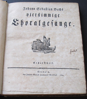 A rare 18th-century edition of Johann Sebastian Bach's choral songs is one of only nine works by the German composer to reach print before 1802. Image courtesy Bought IT Sold IT.