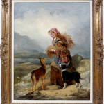 Richard Ansdell (British, 1815-1885) oil on canvas, Highland Companions, 36 inches by 30 inches. Estimate $10,000-$12,000. Image courtesy LiveAuctioneers.com and DuMouchelles.