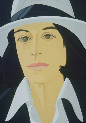 Alex Katz signed his 1990 silkscreen ‘White Hat' in pencil on the lower left. It is 36 by 25 1/2 inches and estimated at $4,000-$5,000. Image courtesy Wittlin & Serfer Auctioneers.