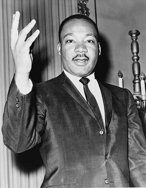 1964 photograph of the Rev. Dr. Martin Luther King Jr., taken by Dick DeMarsico, New York World Telegram staff photographer. Library of Congress photo from New York World-Telegram & Sun Collection. 