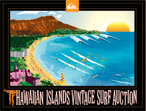 Art by Buzz Hansen. Image courtesy Hawaiian Islands Vintage Surf Auction.Art by Buzz Hansen. Image courtesy Hawaiian Islands Vintage Surf Auction.