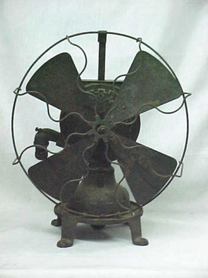 Indiana Fan Co. of Indianapolis produced this rare water-powered fan, which sold at auction for $1,100 in 2004. Image courtesy Webb's Auctions, Winter Garden, Fla., and LiveAuctioneers archive.