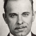 FBI mugshot of notorious 1930s bank robber John Dillinger.